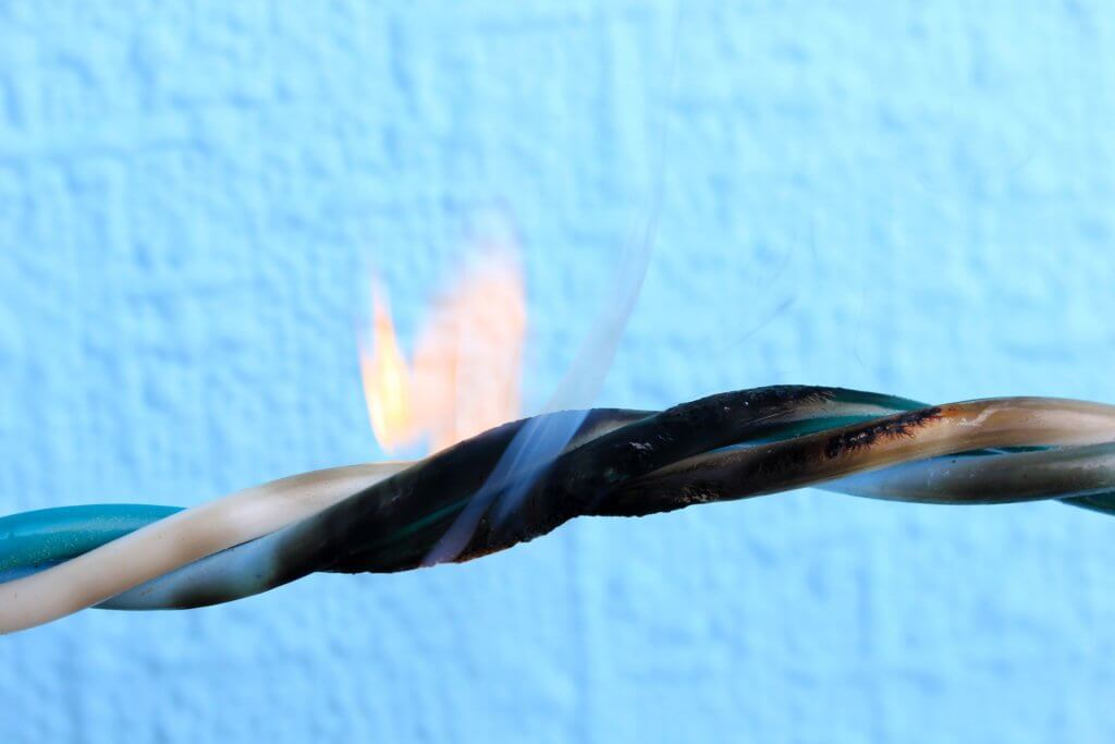 Image of a product that is on fire.